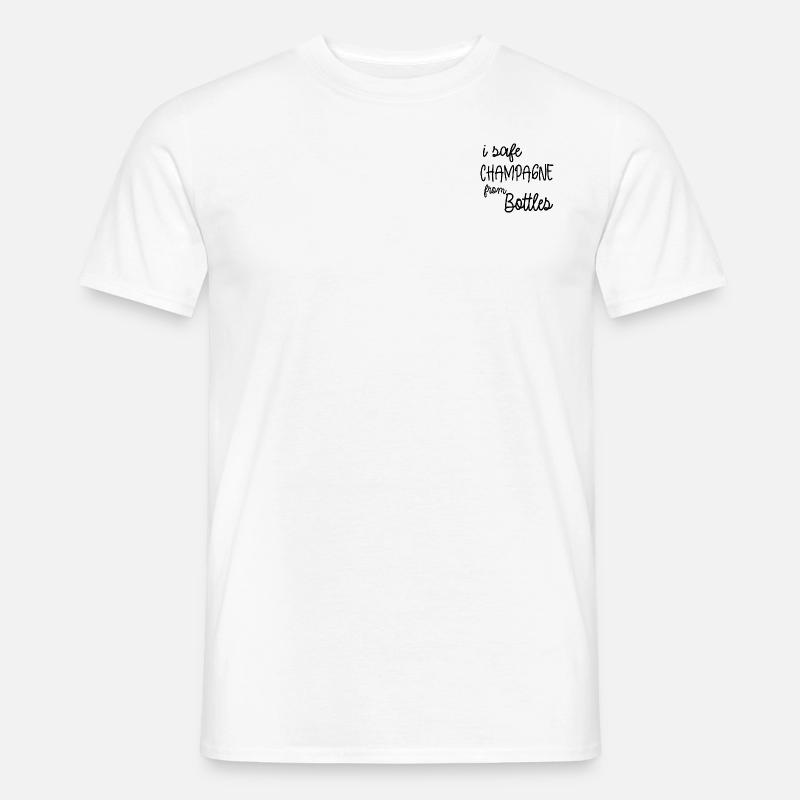 i safe ...from Bottles - Männer T-Shirt - Weiß