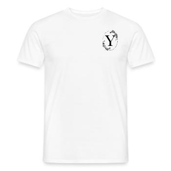 LETTER Y - Men's T-Shirt - white - Front - AI Model Male 178 dark (178cm)