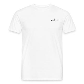 Barista portafilter espresso machine gift idea - Men's T-Shirt - white - Front - AI Model Male 178 dark (178cm)