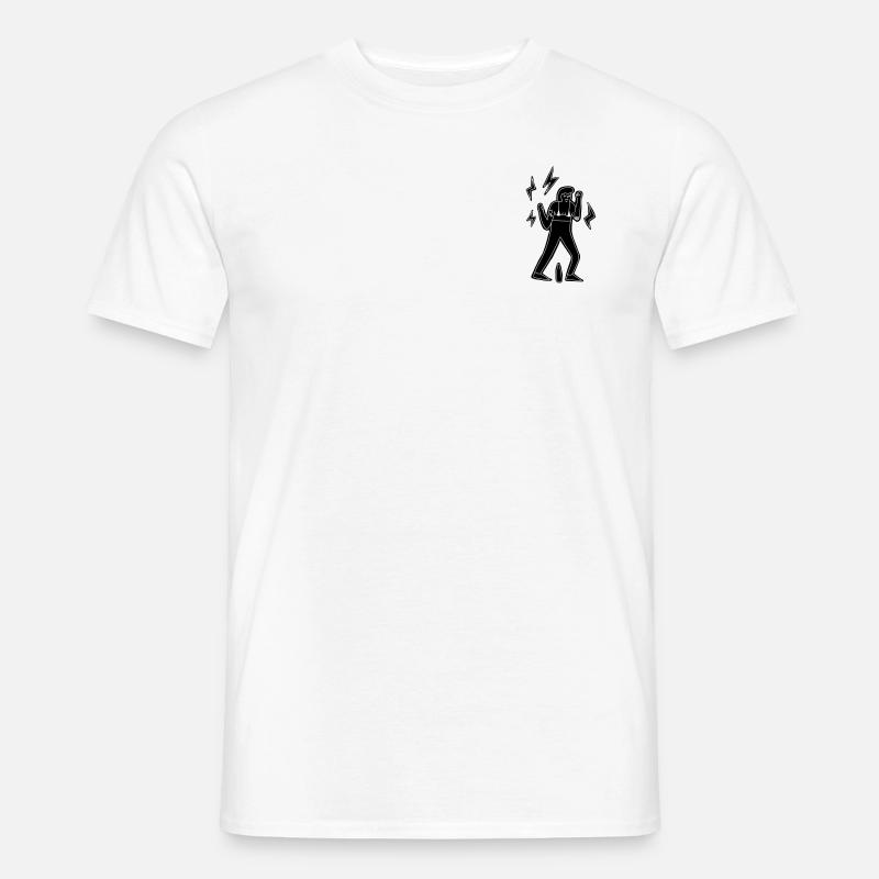 Techno-Tänzer - Männer T-Shirt - Weiß