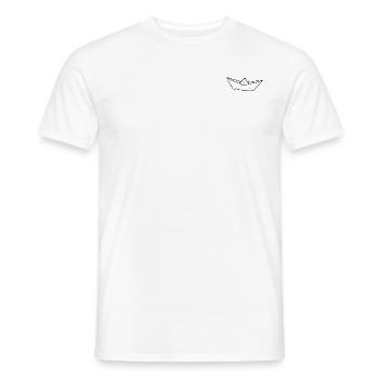 Papier - Bateau - T-shirt homme - blanc - Devant - AI Model Male 178 dark (178cm)