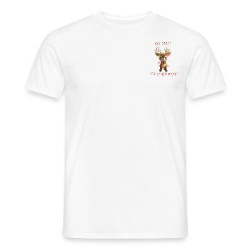 Design de Noël des rennes - T-shirt homme - blanc - Devant - AI Model Male 178 dark (178cm)
