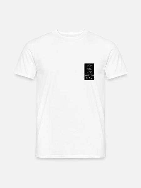 Ostsee Küstenkind Shirt mit Fisch, Möwe, Welle - Männer T-Shirt - Weiß