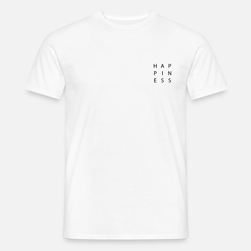 felicità - T-shirt uomo - bianco