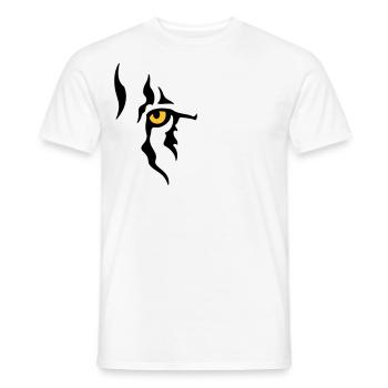 Œil de lion (gauche) - T-shirt homme - blanc - Devant - AI Model Male 178 dark (178cm)