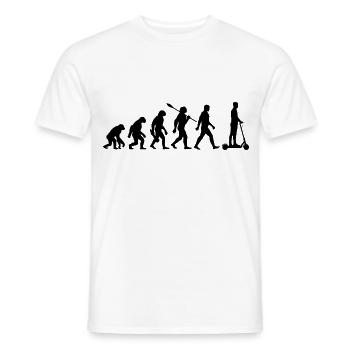 Evolution E-Scooter, Scooter électrique avec batterie - T-shirt homme - blanc - Devant - AI Model Male 178 dark (178cm)