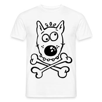 Piraten Hund - Männer T-Shirt - Weiß - Vorne - AI Model Male 178 dark (178cm)