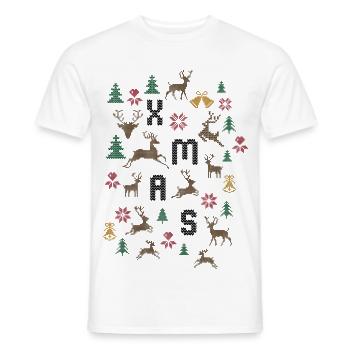 Christmas - Men's T-Shirt - white - Front - AI Model Male 178 dark (178cm)