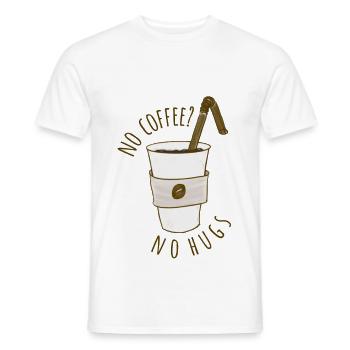 No Coffee? - Men's T-Shirt - white - Front - AI Model Male 178 dark (178cm)