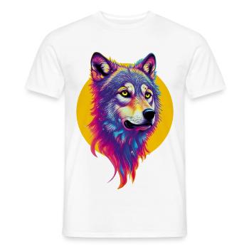 Tête De Loup - T-shirt homme - blanc - Devant - AI Model Male 178 dark (178cm)