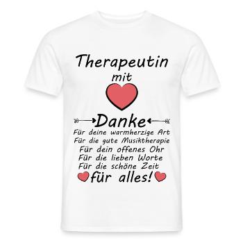 Music Therapists Music Therapy Say Thank You Farewell - Men's T-Shirt - white - Front - AI Model Male 178 dark (178cm)