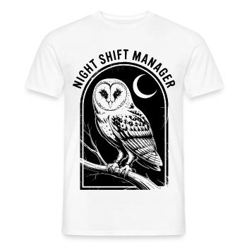 Responsable des hiboux de nuit - T-shirt homme - blanc - Devant - AI Model Male 178 dark (178cm)