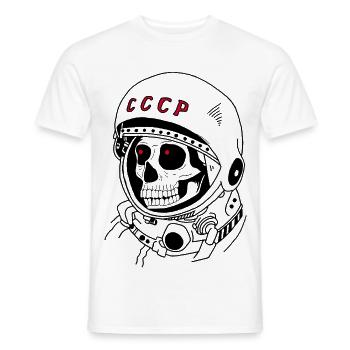 Former Russian astronaut - Men's T-Shirt - white - Front - AI Model Male 178 dark (178cm)