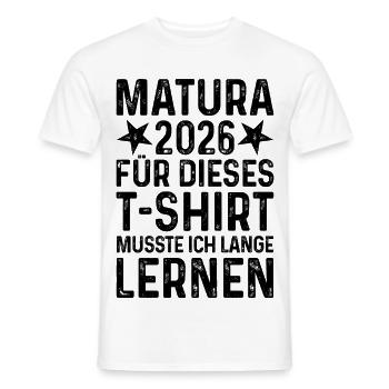 T-shirt de remise des diplômes Matura 2026 - T-shirt homme - blanc - Devant - AI Model Male 178 dark (178cm)