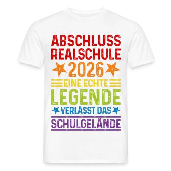 Secondary school graduation 2026 - Men's T-Shirt - white - Front - AI Model Male 178 dark (178cm)