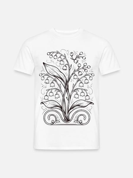 Blütenbaum Maiglöckchen - Männer T-Shirt - Weiß