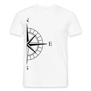 Boussole rose des vents - T-shirt homme - blanc - Devant - AI Model Male 178 dark (178cm)