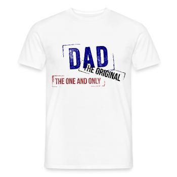Papa Vater Dad Daddy Geschenk - Männer T-Shirt - Weiß - Vorne - AI Model Male 178 dark (178cm)