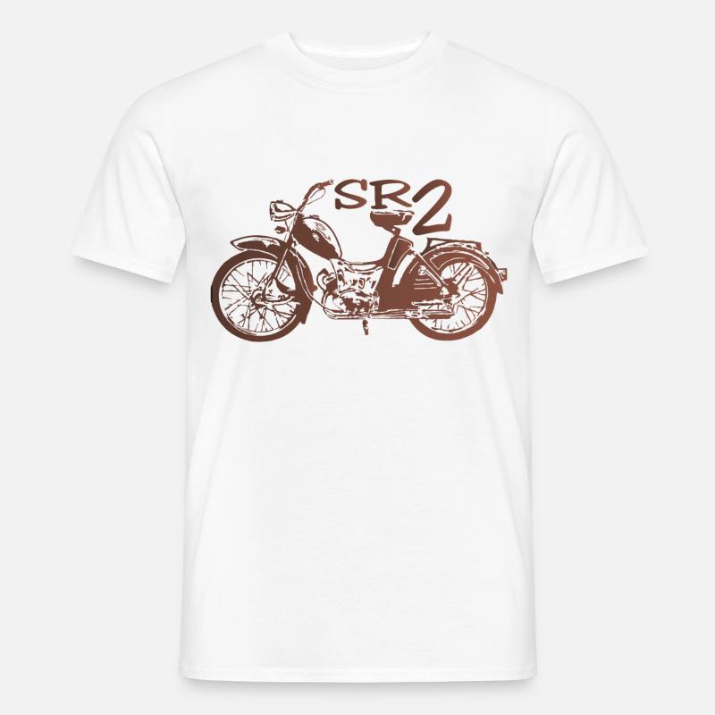Simson SR2 rubinrot - Männer T-Shirt - Weiß