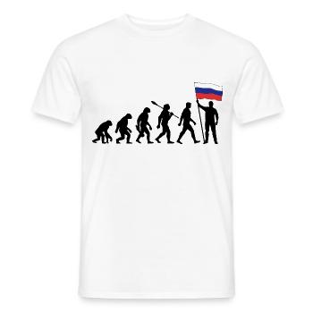 Russland - Evolution - Flagge - Nation - Männer T-Shirt - Weiß - Vorne - AI Model Male 178 dark (178cm)