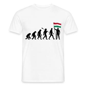 Ungarn - Evolution - Flagge - Nation - Männer T-Shirt - Weiß - Vorne - AI Model Male 178 dark (178cm)
