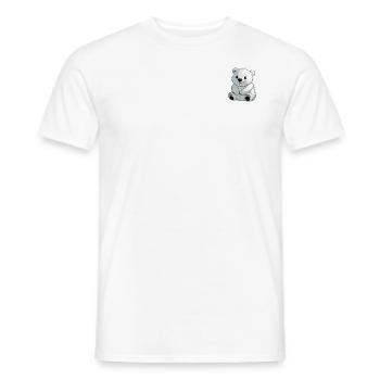 Comic Polar Bear - Men's T-Shirt - white - Front - AI Model Male 178 dark (178cm)