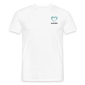 Rail Love Light - Men's T-Shirt - white - Front - AI Model Male 178 dark (178cm)