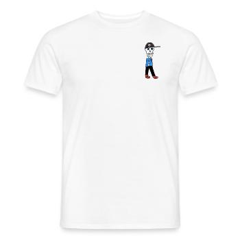 PoolBoy SkullHeart - Männer T-Shirt - Weiß - Vorne - AI Model Male 178 dark (178cm)