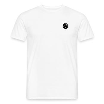 basketball - Men's T-Shirt - white - Front - AI Model Male 178 dark (178cm)