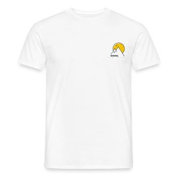 Minimalistisches Ischgl-Logo - Männer T-Shirt - Weiß - Vorne - AI Model Male 178 dark (178cm)