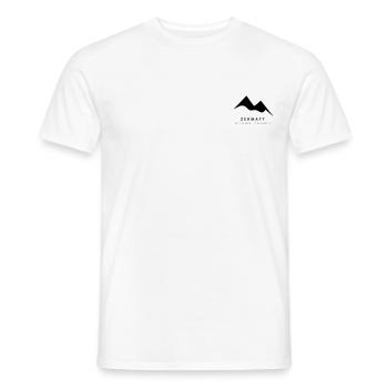 Minimalistisches Zermatt-Logo - Männer T-Shirt - Weiß - Vorne - AI Model Male 178 dark (178cm)