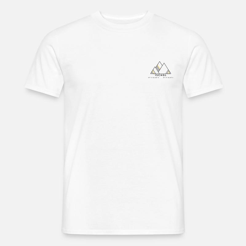 Minimalistisches Ischgl-Logo - Männer T-Shirt - Weiß