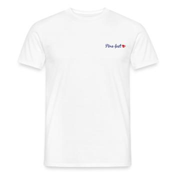 Père-fect (brodé) t shirt - monsieur tshirt - T-shirt homme - blanc - Devant - AI Model Male 178 dark (178cm)