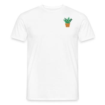 Cute Green Pals Design "Lucky Feather" - Men's T-Shirt - white - Front - AI Model Male 178 dark (178cm)