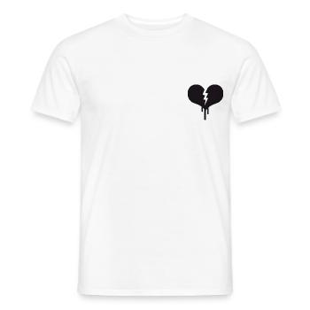 Broken heart - Men's T-Shirt - white - Front - AI Model Male 178 dark (178cm)