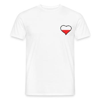 Poland flag - Men's T-Shirt - white - Front - AI Model Male 178 dark (178cm)