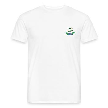 see you later pocket Krokodil Design - Männer T-Shirt - Weiß - Vorne - AI Model Male 178 dark (178cm)