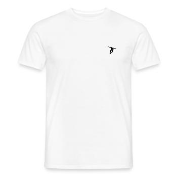 Patineur de planche à roulettes - T-shirt homme - blanc - Devant - AI Model Male 178 dark (178cm)