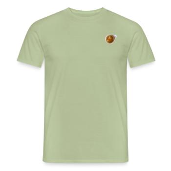 café - T-shirt homme - vert sauge - Devant - AI Model Male 178 light (178cm)