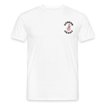 “KOREAN HEART” - Men's T-Shirt - white - Front - AI Model Male 178 dark (178cm)