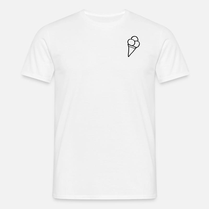 Eiscreme - Männer T-Shirt - Weiß
