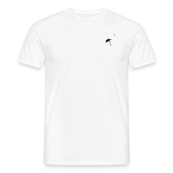 white stork - Men's T-Shirt - white - Front - AI Model Male 178 dark (178cm)