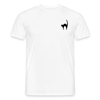 Black Cat - T-shirt homme - blanc - Devant - AI Model Male 178 dark (178cm)