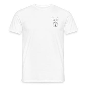 Easter Bunny Polygon - Men's T-Shirt - white - Front - AI Model Male 178 dark (178cm)