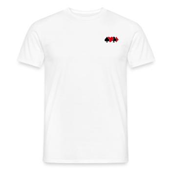Minimalistisches Karten-Design | mehrfarbig - Männer T-Shirt - Weiß - Vorne - AI Model Male 178 dark (178cm)