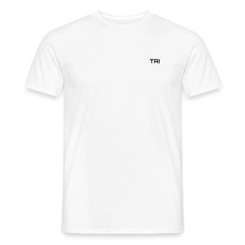 Für alle Triathlon-Enthusiasten - Ein TRI-TShirt - Männer T-Shirt - Weiß - Vorne - AI Model Male 178 dark (178cm)
