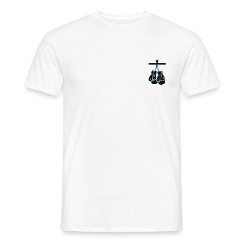 Boxhandschuhe - Männer T-Shirt - Weiß - Vorne - AI Model Male 178 dark (178cm)