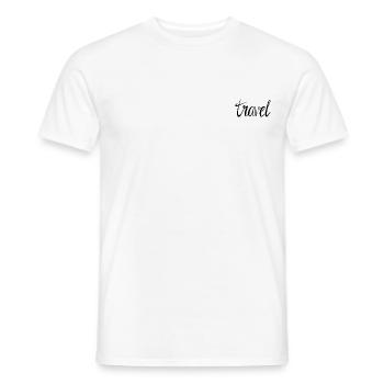 Travel - Men's T-Shirt - white - Front - AI Model Male 178 dark (178cm)