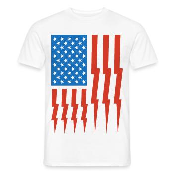 American electrician - Men's T-Shirt - white - Front - AI Model Male 178 dark (178cm)