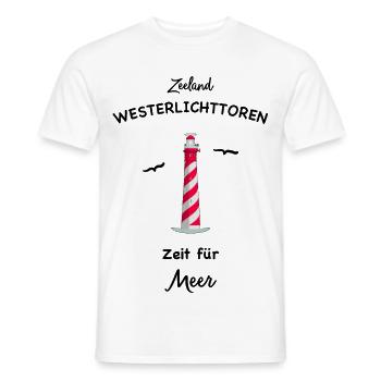 Zeeland, Leuchtturm Westerlichttoren Niederlande - Männer T-Shirt - Weiß - Vorne - AI Model Male 178 dark (178cm)